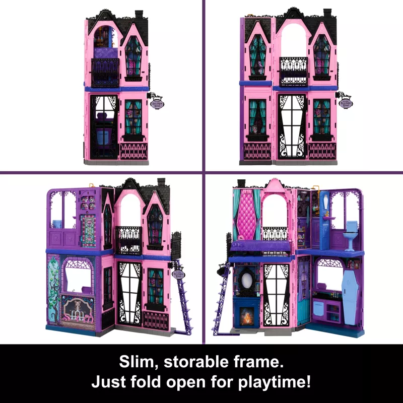 Monster High Boo-tique Hotel Doll House with Spooky Surprises in Every Room and 13+ Accessories