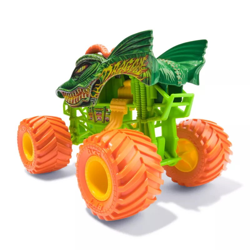 Monster Jam , Official Dragon Monster Truck, Collector Die-Cast Vehicle, 1:24 Scale, Kids Toys for Boys and Girls Ages 3 and up