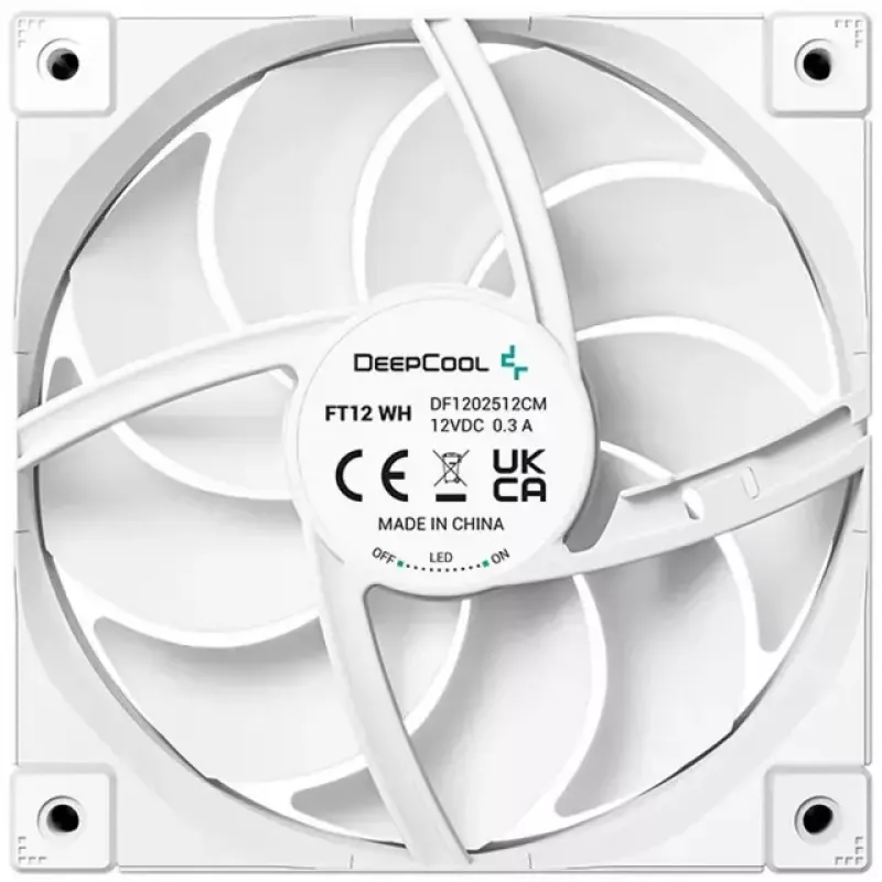 Case fan DeepCool FT12 WH 120 x 120 x 25 mm, white, 120 mm