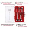 Forstner drill bit set Einhell-KWB 5 pcs, red/transparent, 1/4 inch shank, M-CASE (MPN 706003)