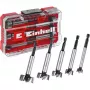 Forstner drill bit set Einhell-KWB 5 pcs, red/transparent, 1/4 inch shank, M-CASE (MPN 706003)