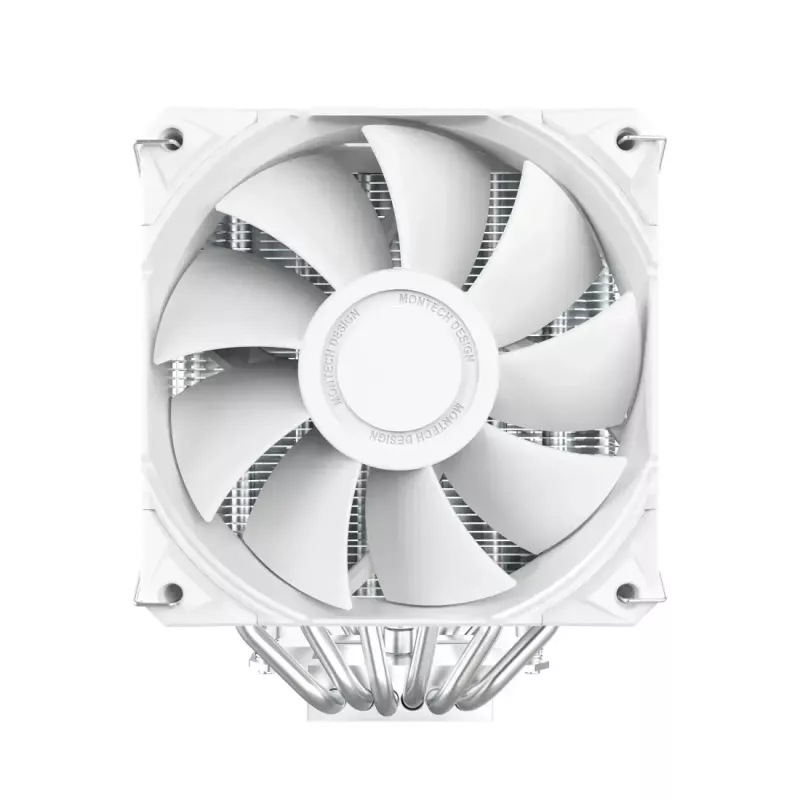CPU cooler Montech NX600 (white) with 120 mm fan, compatible air cooler for desktop processors