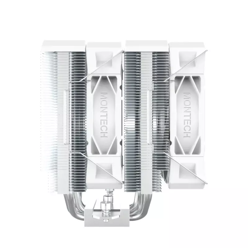 CPU cooler Montech NX600 (white) with 120 mm fan, compatible air cooler for desktop processors