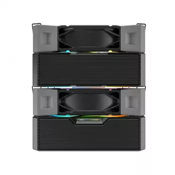 CPU cooler Montech NX600 ARGB, black, 120 mm fan, ARGB lighting