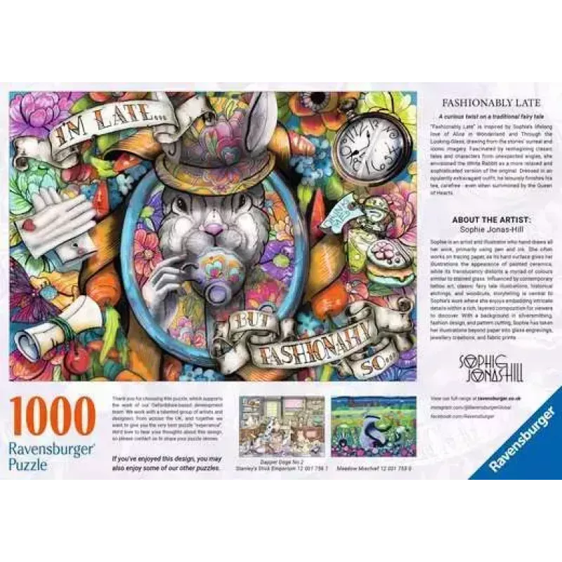 Jigsaw Puzzle Ravensburger Fashionably Late — 1000 pieces, Landscape, 700 × ? mm