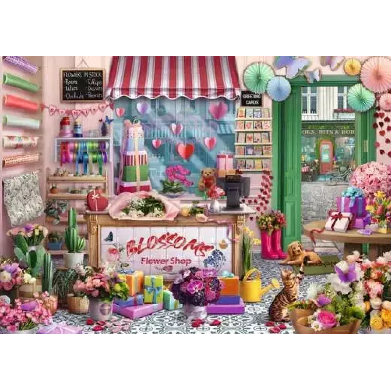 Jigsaw Puzzle Ravensburger Blossoms Flower Shop 1000 pieces, 700 mm width