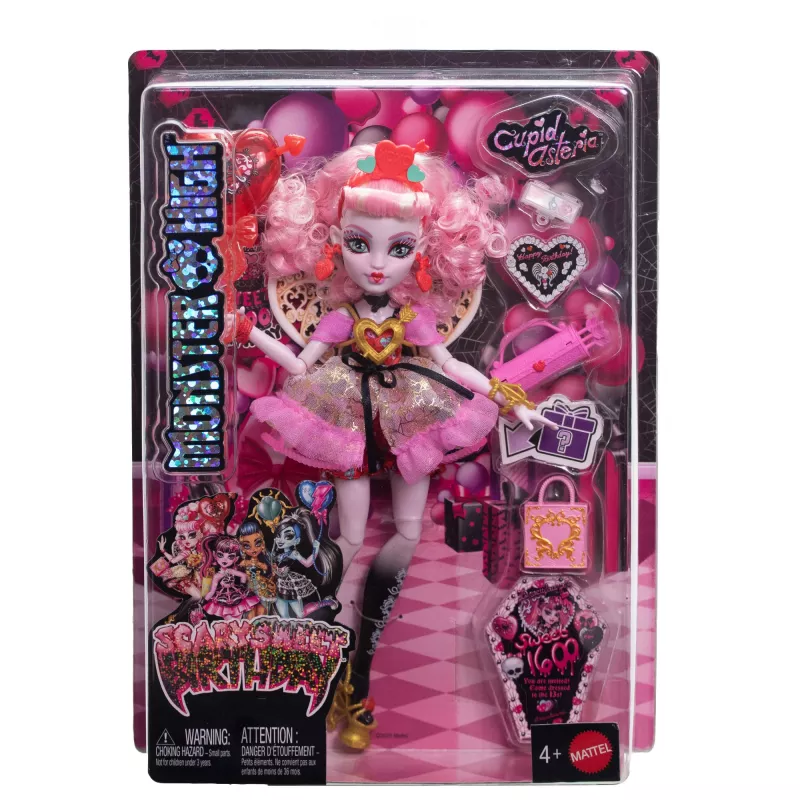 Doll MATTEL Monster High Scary Sweet Birthday Cupid Asteria – collectible fashion doll, articulated, themed outfit