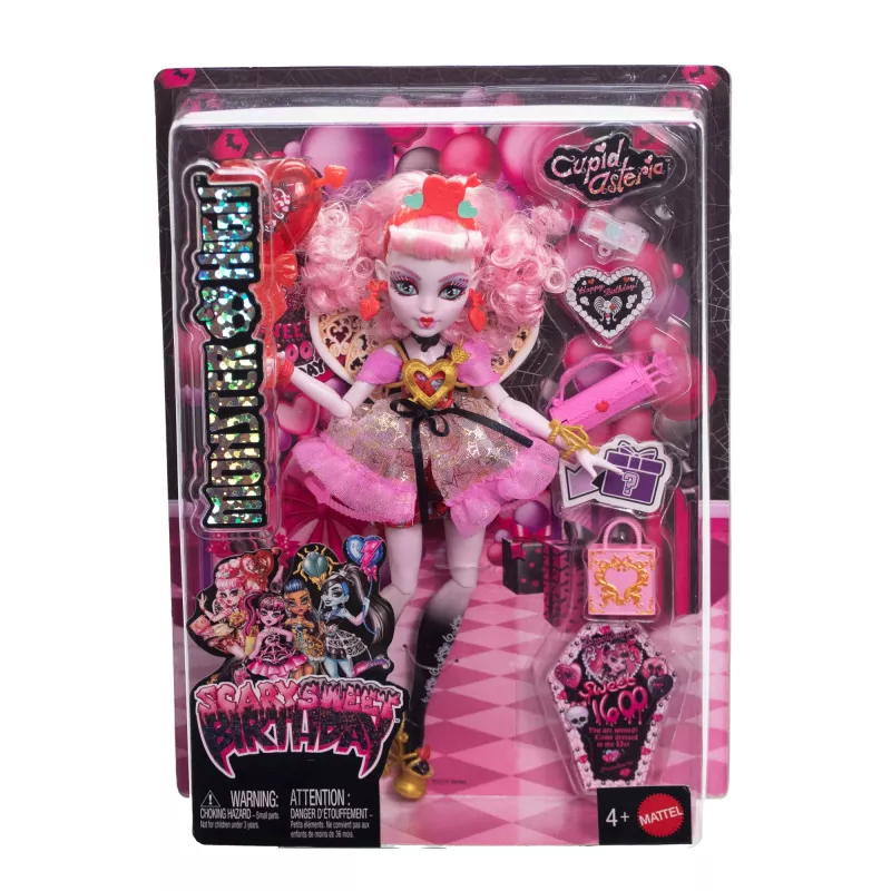 Doll MATTEL Monster High Scary Sweet Birthday Cupid Asteria – collectible fashion doll, articulated, themed outfit