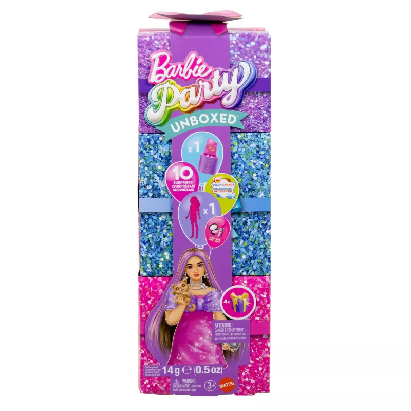 Doll set MATTEL Barbie Party Unboxed Reveal Set Curvy JFY67 – curvy fashion dolls and accessories