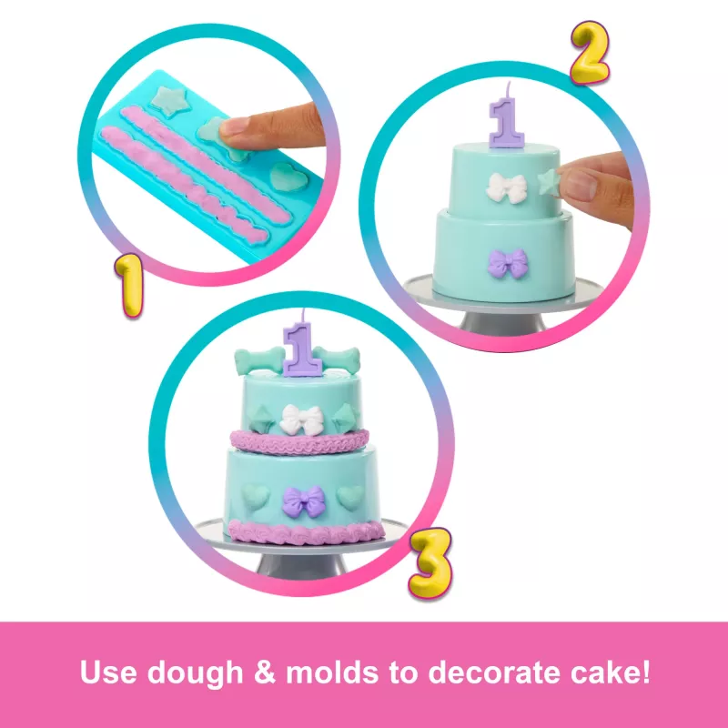 Barbie Party Unboxed Pet Birthday Series Doll & Accessories, Party Stars Set with 10 Surprises