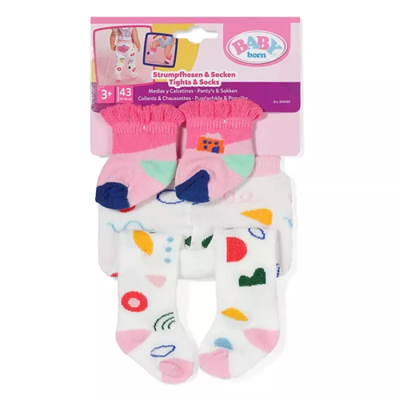 BABY born Tights & Socks 2 assorted 43cm Doll tights