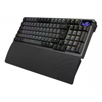 Mechanical Gaming Keyboard ASUS ROG Azoth 96 HE — 96% QWERTZ, USB + RF Wireless + Bluetooth, Magnetic-mechanical switches, RGB, Black