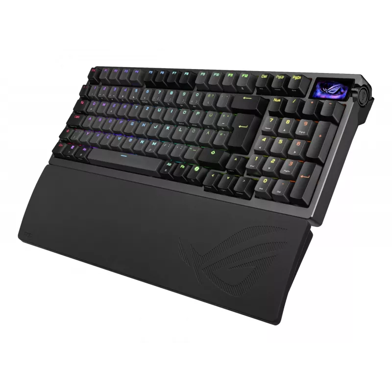 Mechanical Gaming Keyboard ASUS ROG Azoth 96 HE — 96% QWERTZ, USB + RF Wireless + Bluetooth, Magnetic-mechanical switches, RGB, Black