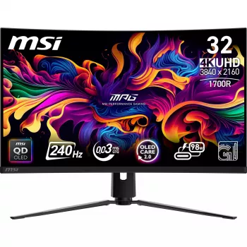 MSI MPG 321CURXDE QD-OLED computer monitor 80 cm (31.5 inch) 3840 x 2160 pixels 4K Ultra HD Black