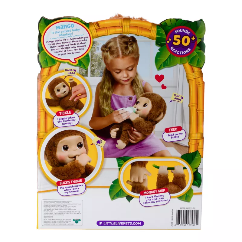 Moose Toys My Baby Monkey Mango, Boy/Girl, 4 yr(s), Light effects, Sounding