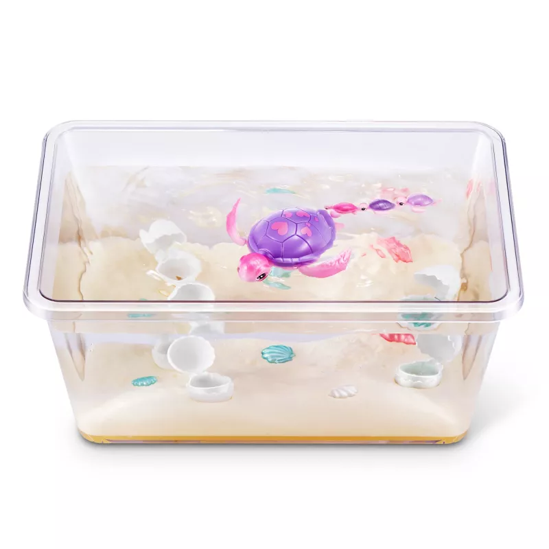 Zuru Pets Alive Mommy Turtle Surprise interactive toy, multicolour, LR44 battery