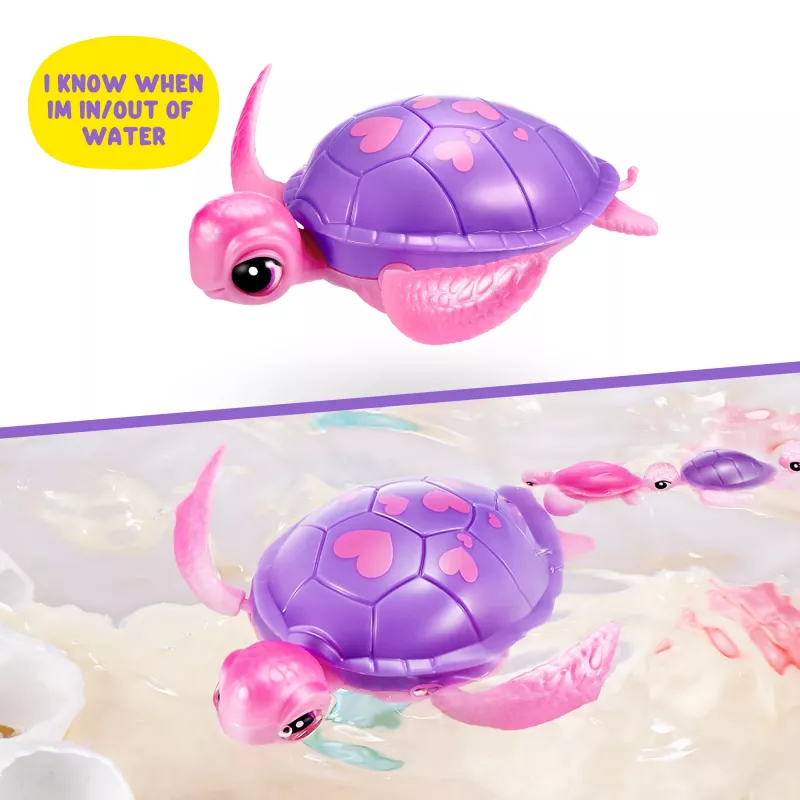 Zuru Pets Alive Mommy Turtle Surprise interactive toy, multicolour, LR44 battery