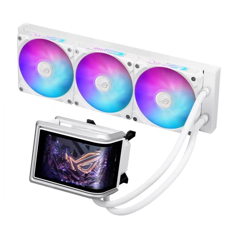 All-in-one liquid cooler ASUS ROG RYUO IV 360 ARGB WHT — 360 mm radiator, 120 mm fans, White