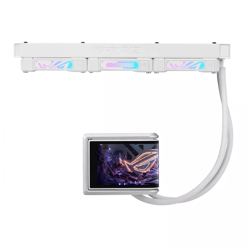 All-in-one liquid cooler ASUS ROG RYUO IV 360 ARGB WHT — 360 mm radiator, 120 mm fans, White