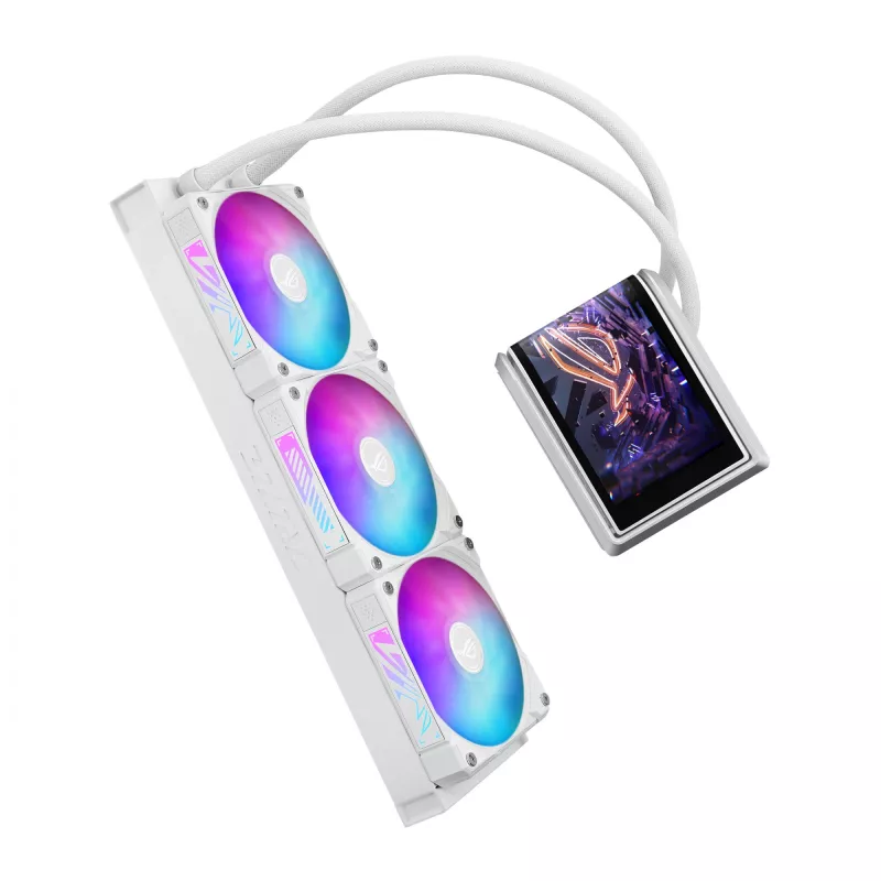 All-in-one liquid cooler ASUS ROG RYUO IV 360 ARGB WHT — 360 mm radiator, 120 mm fans, White