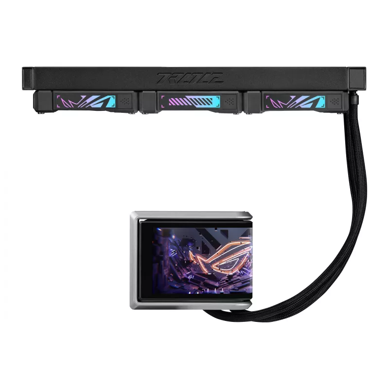 All-in-one liquid cooler ASUS ROG RYUO IV 360 ARGB — 360 mm radiator, 120 mm fans, Black