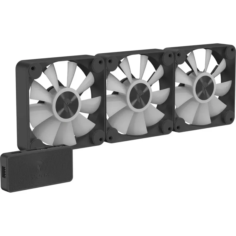 APNX 120 mm Case Fans 3-Pack (Black) — APNX FP1-120, 3 fans