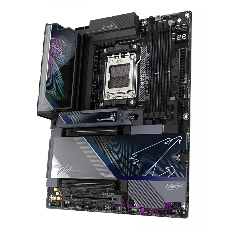 GIGABYTE X870E AORUS MASTER X3D Motherboard - Supports AMD Ryzen 9000 CPUs, 18+2+2 Phases Digital VRM, up to 9000Hz DDR5 (OC), 2xPCIe 5.0 + 3xPCIe 4.0, Wi-Fi 7, 10GbE LAN, USB 4