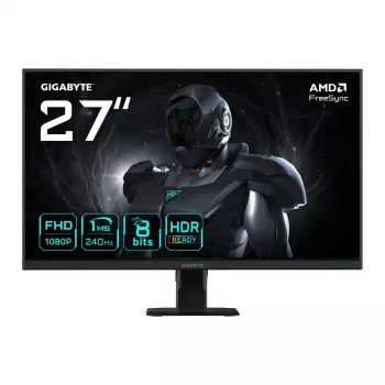 GIGABYTE GS27F2 27 inch FHD Gaming Monitor - 1920 x 1080, 240Hz, 1ms, 300 cd/m², FreeSync, HDR Ready, HDMI 2.0, Displayport 1.4