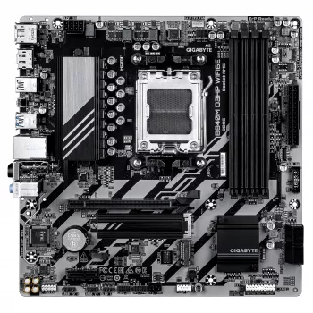 GIGABYTE B840M D3HP WIFI6E Micro ATX Motherboard — AMD Socket AM5, B840, 4x DDR5 up to 8200MHz OC, 2x PCIe 4.0 M.2, Wi‑Fi 6E, 1GbE