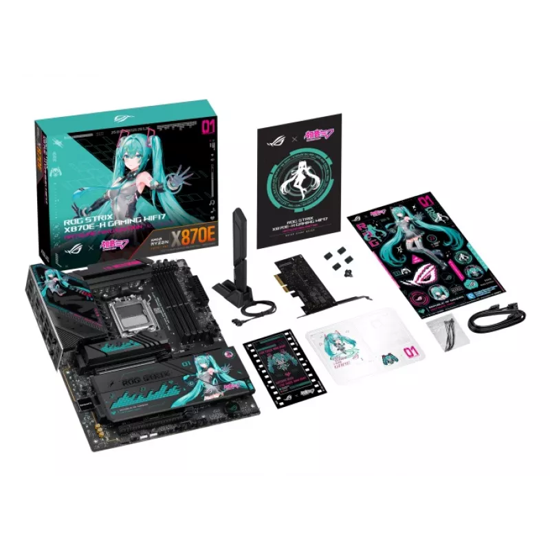 Motherboard ASUS ROG STRIX X870E-H GAMING MIKU WIFI7 ATX for AM5 sockets, DDR5 support