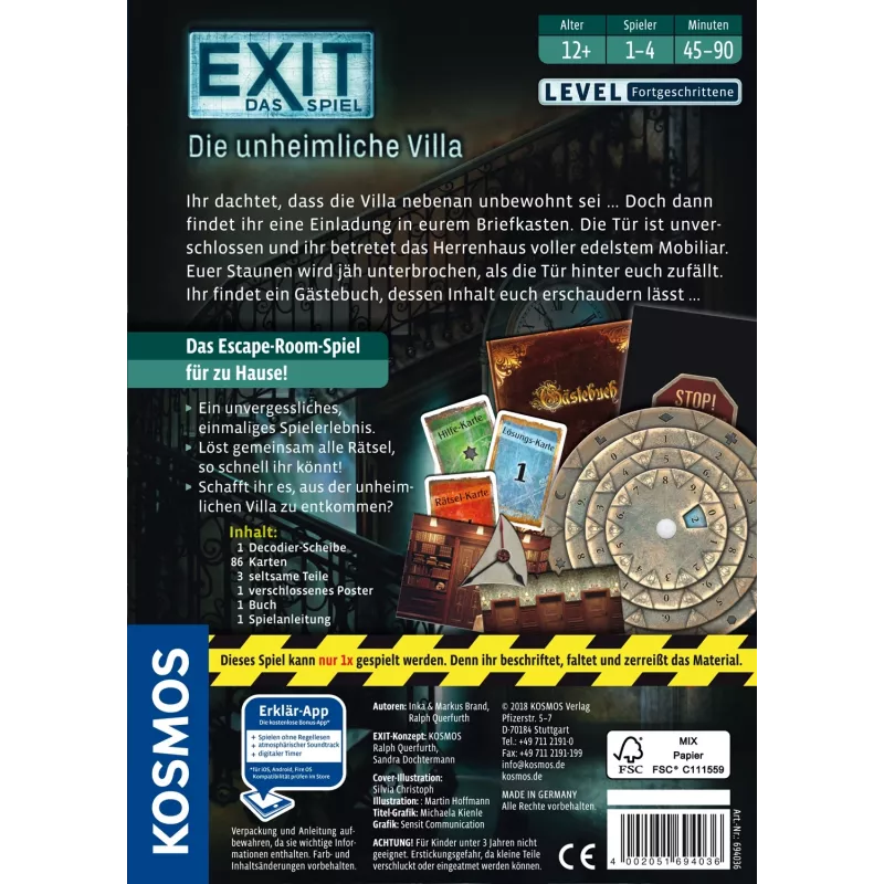 Kosmos 694036 board/card game Board game Deduction