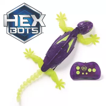 HEX BOTS Glow-in-the-Dark Gecko, Rechargeable Remote Control Robot Kids Toys, Climbs up Walls for Prank Toys & Games, RC Robot for Boys & Girls Ages 4 & Up