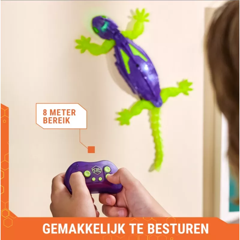 HEX BOTS Glow-in-the-Dark Gecko, Rechargeable Remote Control Robot Kids Toys, Climbs up Walls for Prank Toys & Games, RC Robot for Boys & Girls Ages 4 & Up