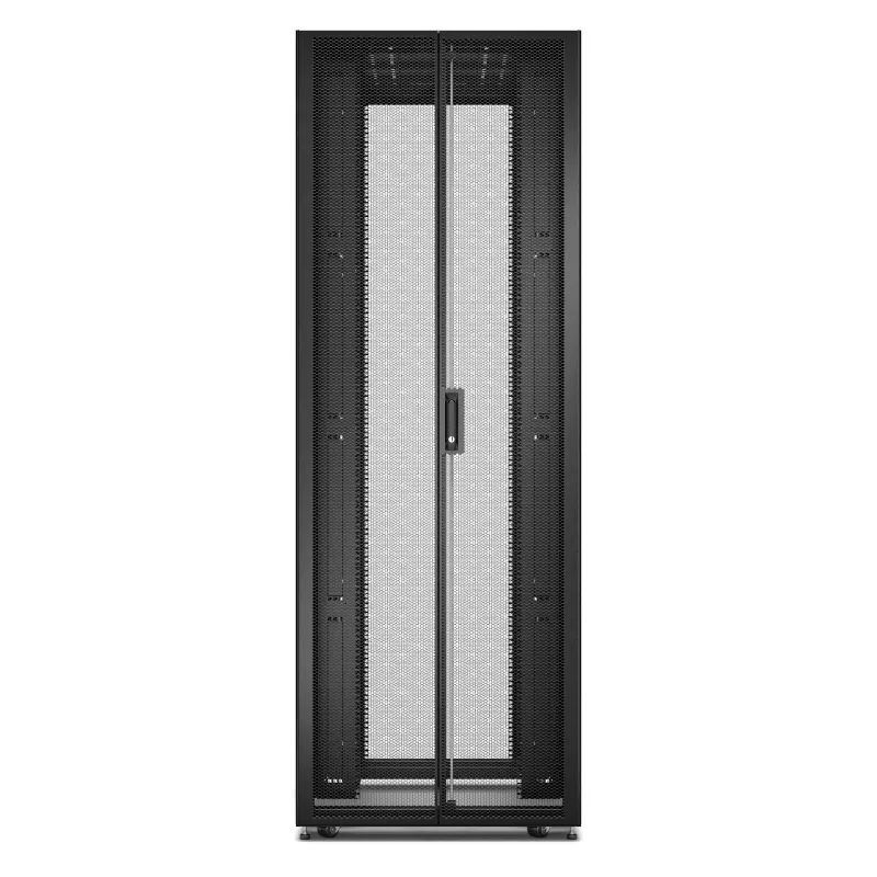 Freestanding server rack APC Easy Rack 48U (black) with roof, castors, feet, 4 brackets, side panels — 2258H x 800W x 1200D mm