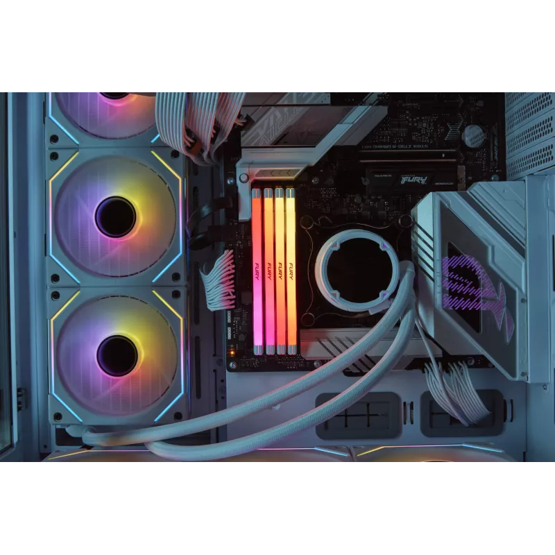 Desktop DDR5 32GB 6400MT/s CL32 288-pin DIMM Kingston FURY Renegade RGB White 1.4V