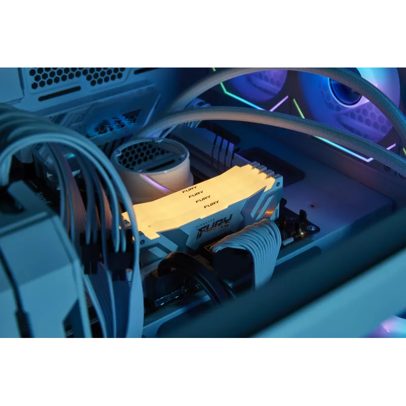 Desktop DDR5 32GB 6400MT/s CL32 288-pin DIMM Kingston FURY Renegade RGB White 1.4V