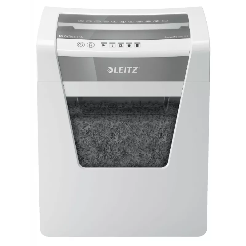 Leitz IQ Office Paper Shredder P4, Cross shredding, 22.3 cm, 4 x 40 mm, 23 L, 225 sheets, 55 dB