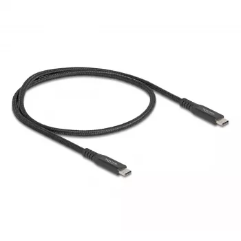 USB Cable DeLOCK USB Type-C male to male 20 Gbps 0.5 m black metal