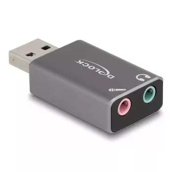 DeLOCK External USB Sound Card USB-A male to 2 x 3.5 mm Stereo