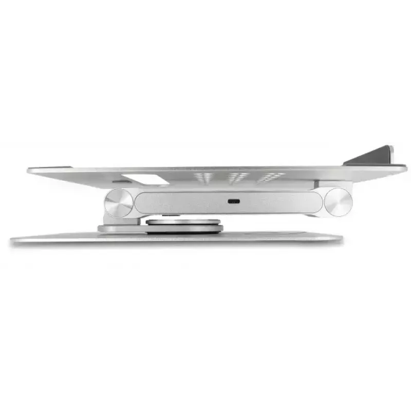 Laptop & tablet stand DeLOCK 18457 Silver Aluminium 360° rotation