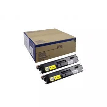 Toner cartridge Brother TN-900YTWIN Yellow, original, 2 pcs, 12,000 pages each