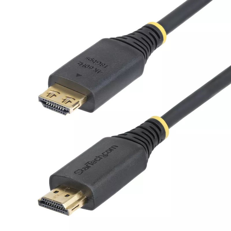 StarTech.com 2m (6ft) High Speed HDMI Cable with Gripping Connectors, 4K 60Hz/1440p 144Hz, HDR10/HDCP 2.2/ARC, 18Gbps, UHD HDMI Cord for TV/Monitor/Display, TPE Jacket