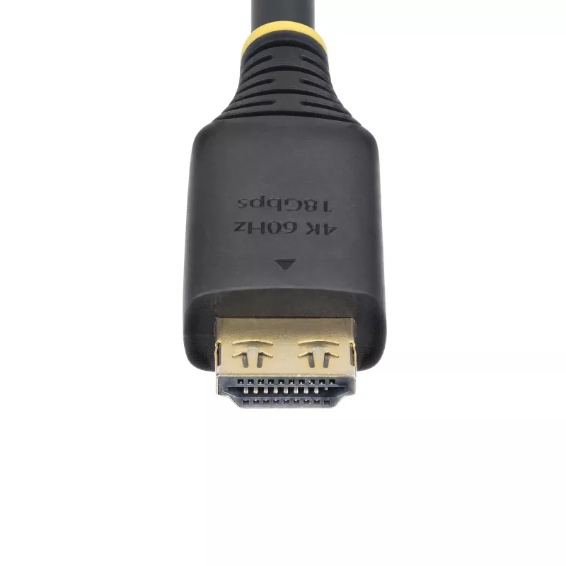 StarTech.com 5m (16ft) High Speed HDMI Cable with Gripping Connectors, 4K 60Hz/1440p 144Hz, HDR10/HDCP 2.2/ARC, 18Gbps, UHD HDMI Cord for TV/Monitor/Display, TPE Jacket