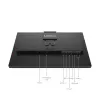 24 inch Lenovo ThinkVision T24-4v IPS LCD monitor, 1920×1080 Full HD, 6 ms, 250 cd/m², built-in speakers, USB hub, VESA, height adjustable, black