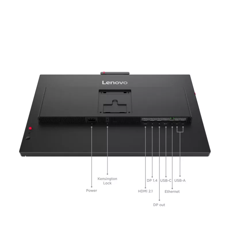 24 inch Lenovo ThinkVision T24-4v IPS LCD monitor, 1920×1080 Full HD, 6 ms, 250 cd/m², built-in speakers, USB hub, VESA, height adjustable, black