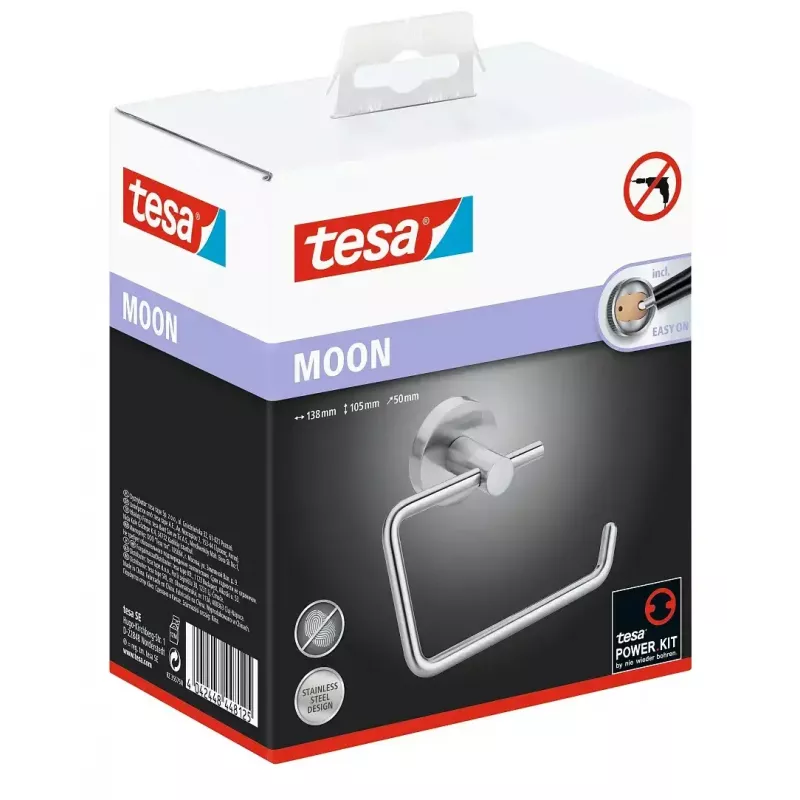 Toilet roll holder Tesa 40301-00000-00 wall-mounted stainless steel 138×50×105 mm