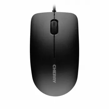 Wired Cherry CHERRY DC 2000 full-size USB keyboard with QWERTZ layout, 109 keys, 1.8 m cable, black — includes mouse