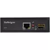 StarTech.com Industrial Fiber to Ethernet Media Converter - 10/100/1000 Mbps SFP to RJ45/Cat6 - Singlemode/Multimode Optical Fiber to Copper Gigabit Network - 12-56V DC - IP-30/ -40 to +75C
