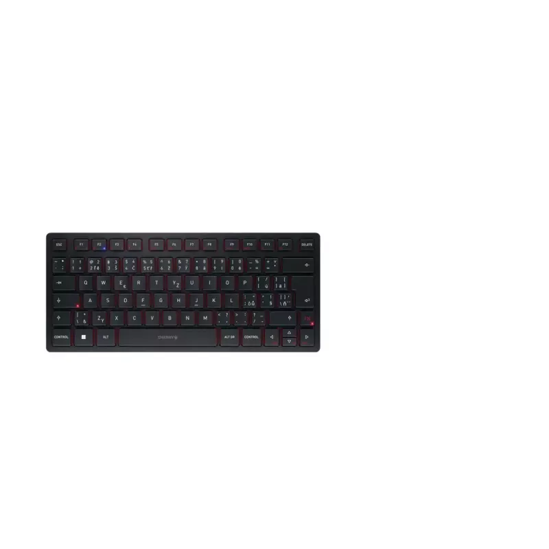 Wireless & Wired Keyboard Cherry KW 9200 MINI 75% QWERTZ Czech USB + RF + Bluetooth Black