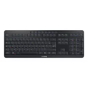Keyboard Cherry Stream ultimate — Full-size AZERTY, USB + RF Wireless + Bluetooth, Scissor switches, LED backlight, Black
